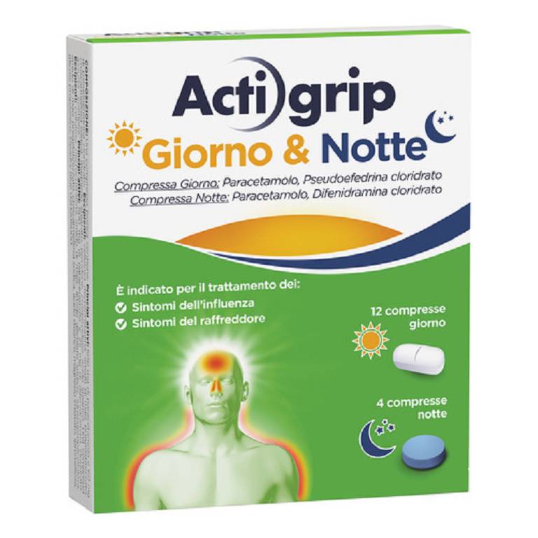 ACTIGRIP GIORNO&NOTTE 12+4 Compresse