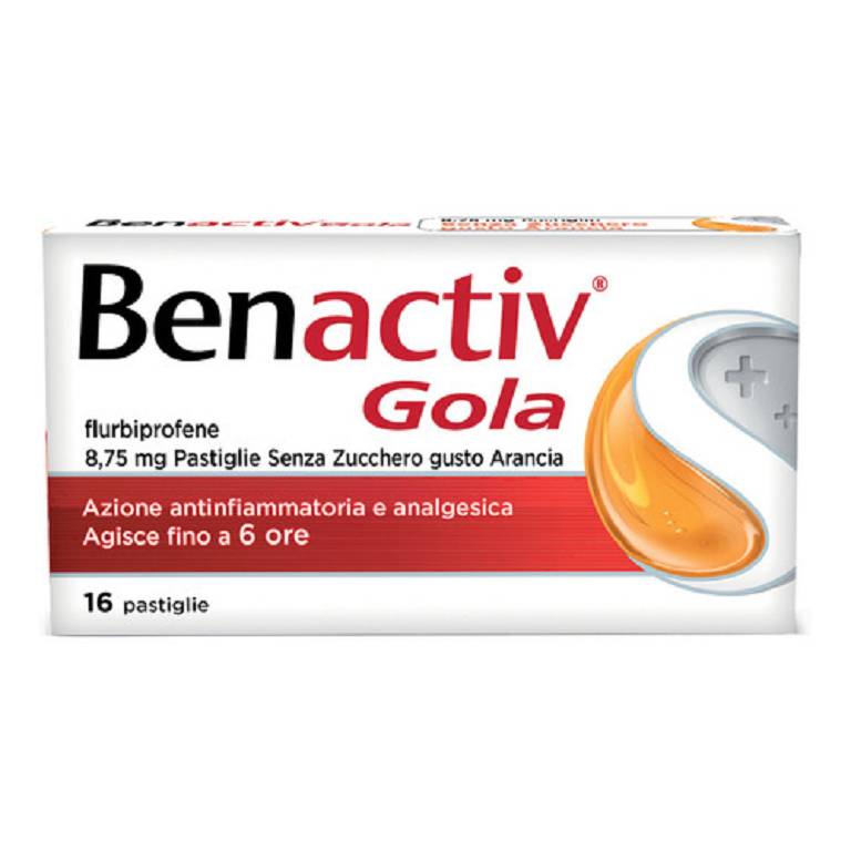 BENACTIV GOLA 16 Pastiglie Gusto Arancia Senza Zucchero
