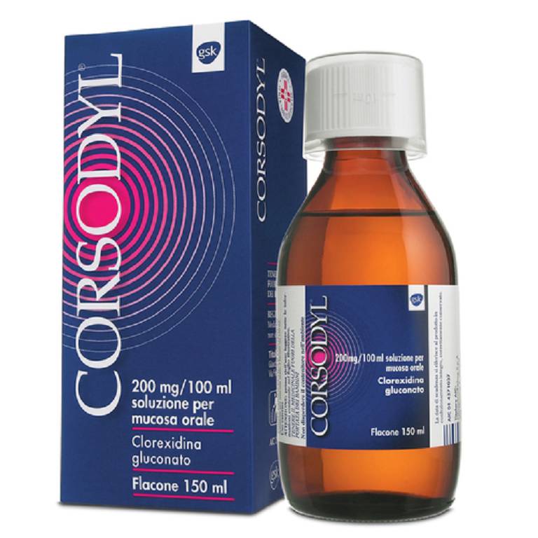 CORSODYL SOLUZIONE 150ml 200mg /100