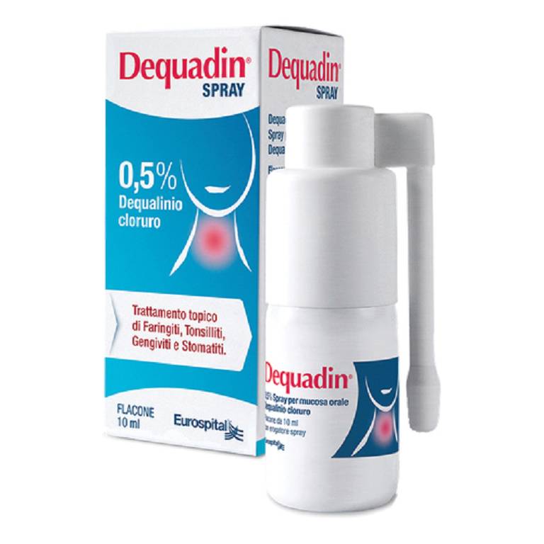 DEQUADIN SPRAY MUCOSA SOSPENSIONE ORALE 10 ml 0,5 %