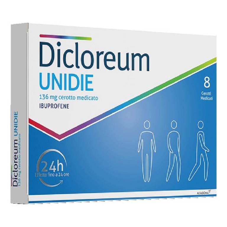 DICLOREUM UNIDIE 8 CEROTTI 136 mg 24H