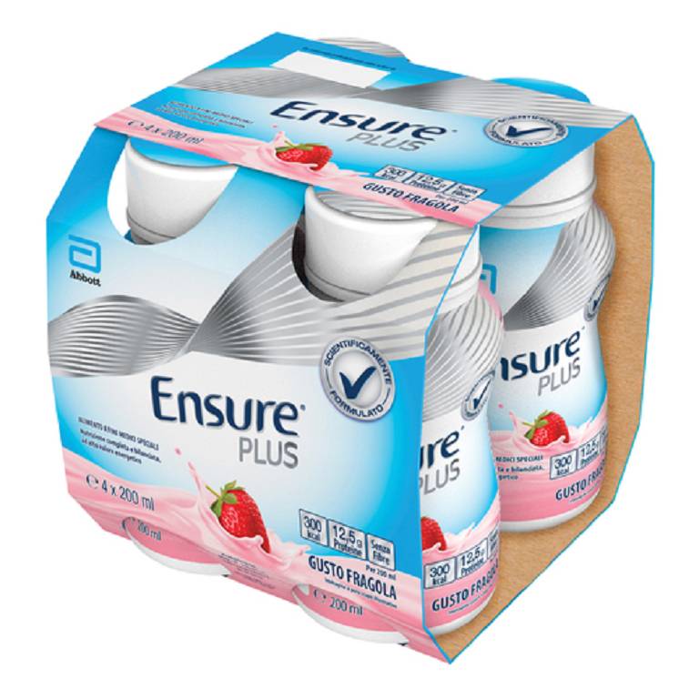 ENSURE PLUS FRAGOLA 4X200ML ENSURE PLUS FRAGOLA 4X200ML