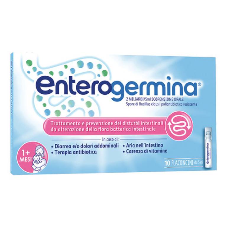 ENTEROGERMINA SOSPENSIONE ORALE 10 FLACONI 2 MILIARDI /5ml