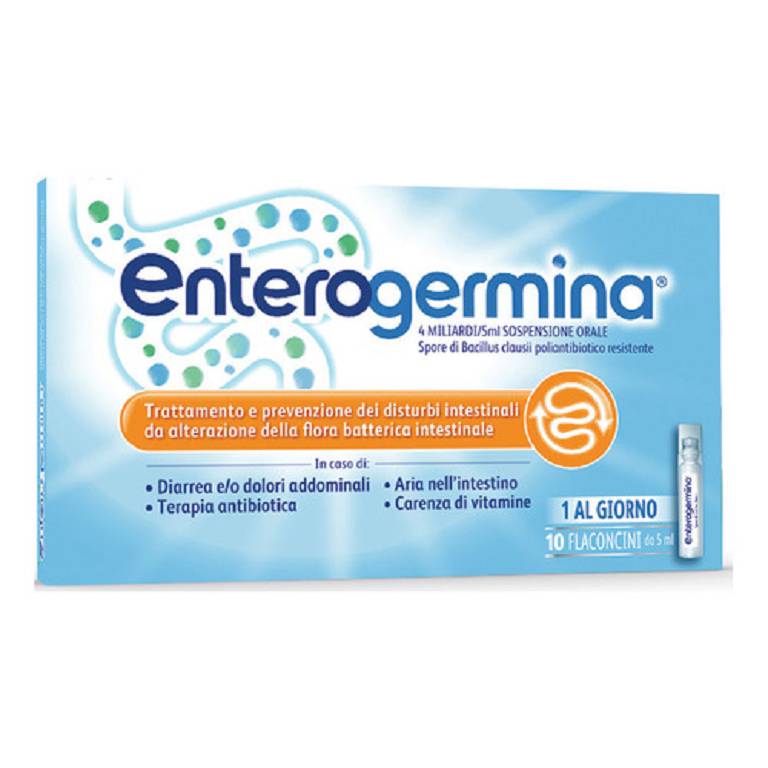 ENTEROGERMINA SOSPENSIONE ORALE 10 FLACONI 4 MILIARDI /5ml