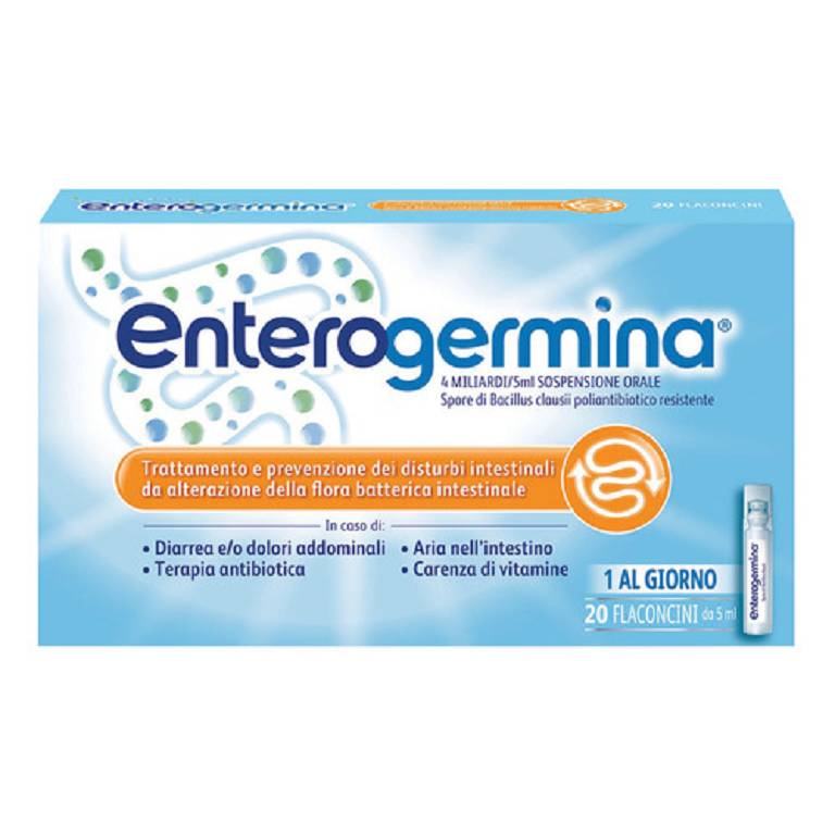 ENTEROGERMINA SOSPENSIONE ORALE 20 FLACONI 4 MILIARDI /5ml