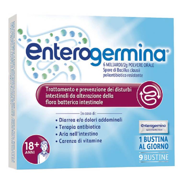 ENTEROGERMINA SOSPENSIONE ORALE 9 BUSTINE 6 MILIARDI /2g