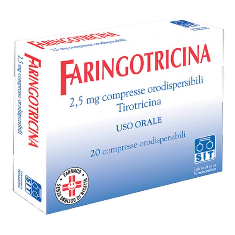 FARINGOTRICINA 20 COMPRESSE ORODISPERSIBILI 2,5 mg
