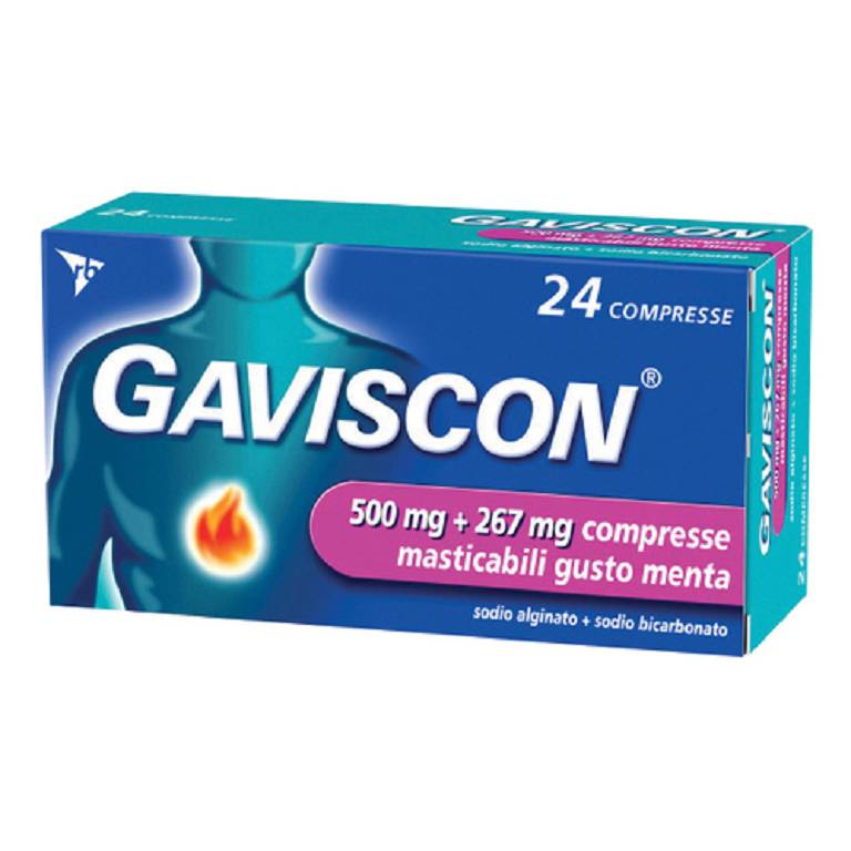 GAVISCON 24 COMPRESSE MENTA 500+267mg