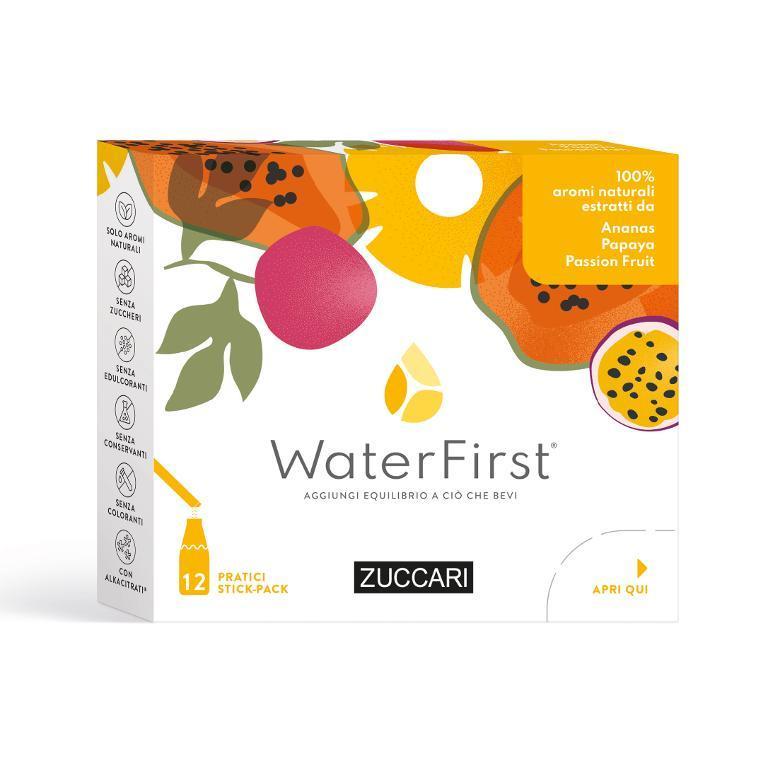 WATERFIRST ANANAS, PAPAYA, FRUTTO DELLA PASSIONE 12 STICK